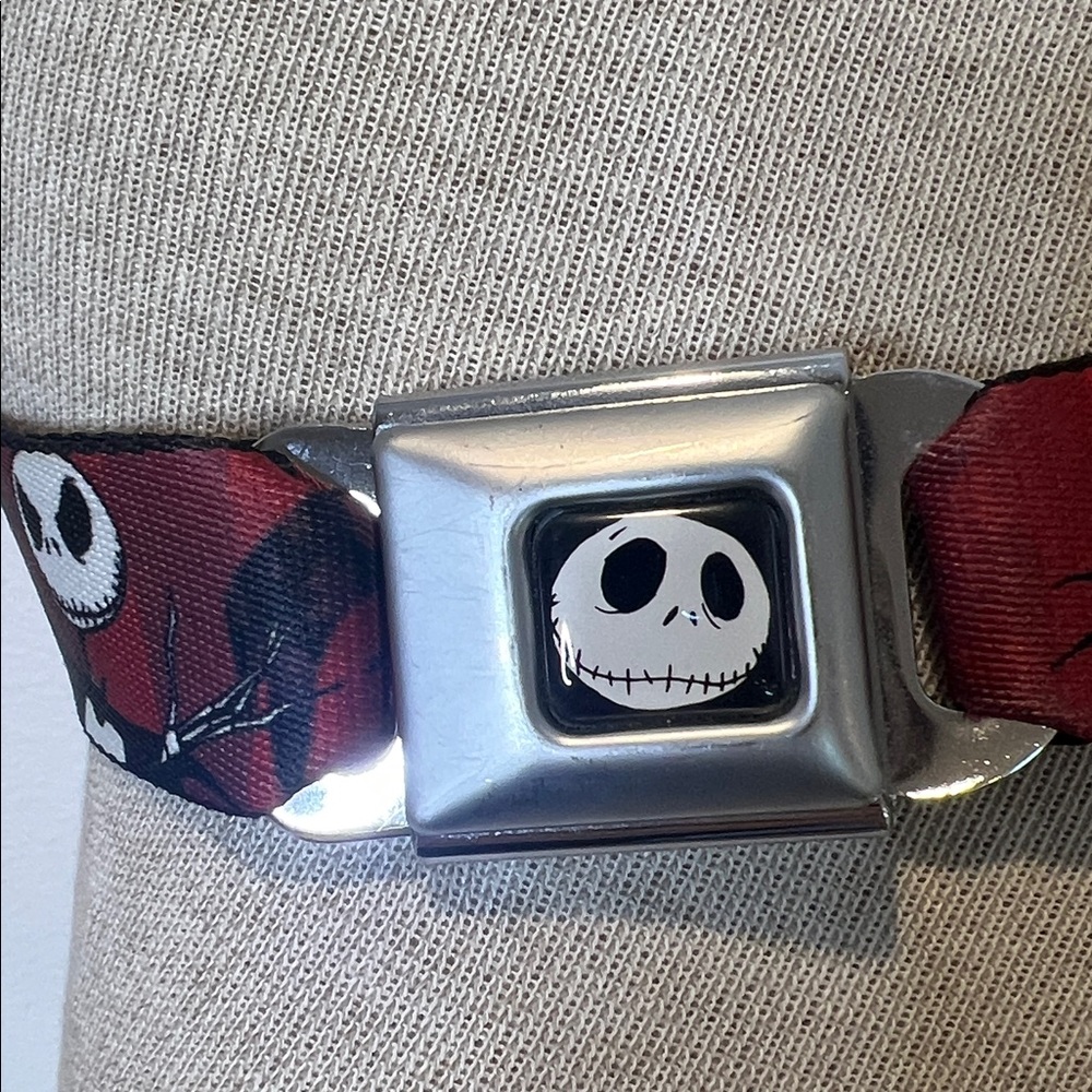 Buckle-Down Disney Nightmare Before Christmas Jack Skellington Seatbelt Belt - Picture 2 of 5